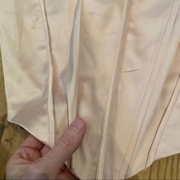 Revolve - More To Come Melany Satin Corset Crop Top in Blush Pink - Picture 4 of 9